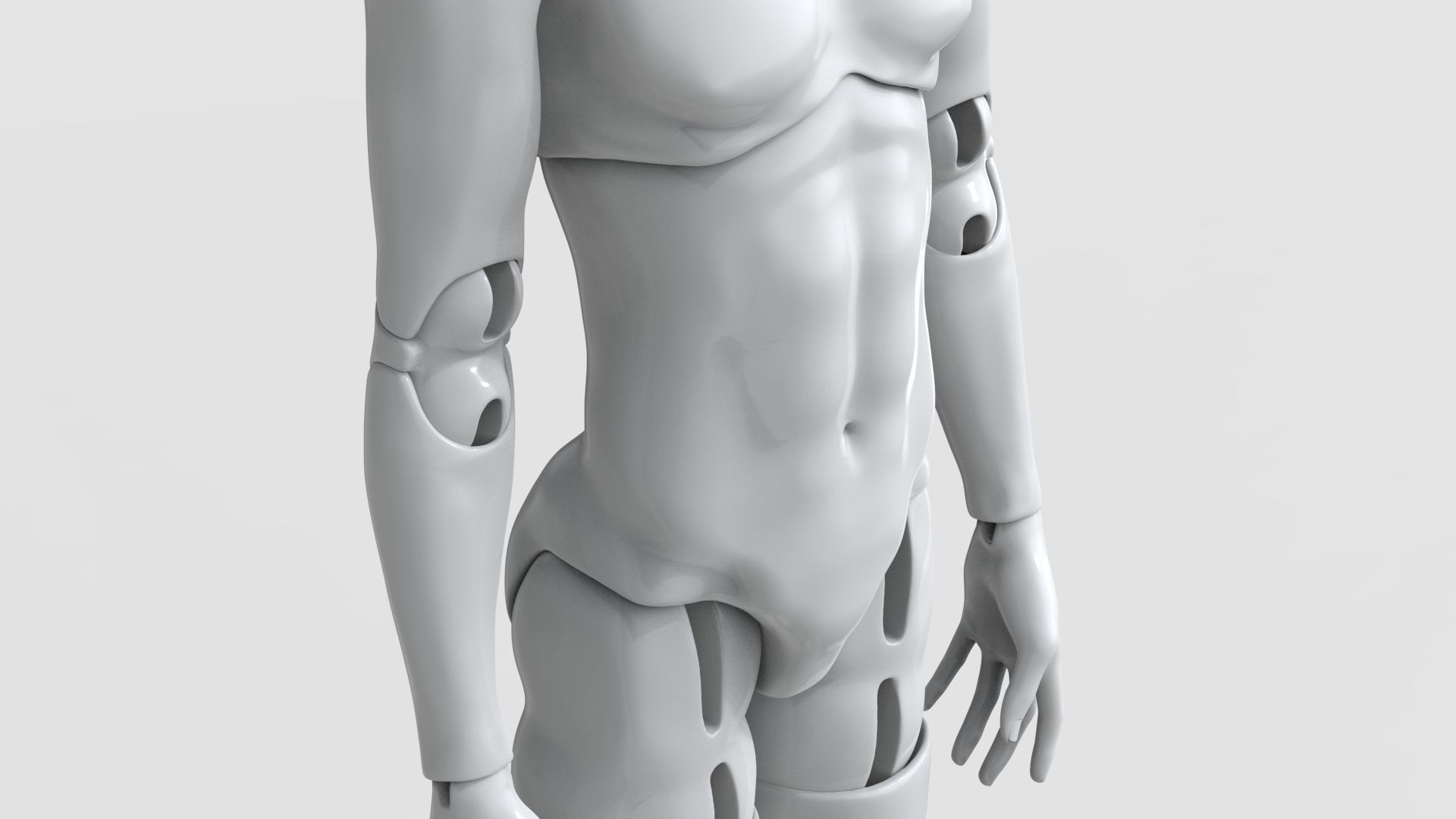 BJD doll boy Brielle ball joint doll 3D print model_5