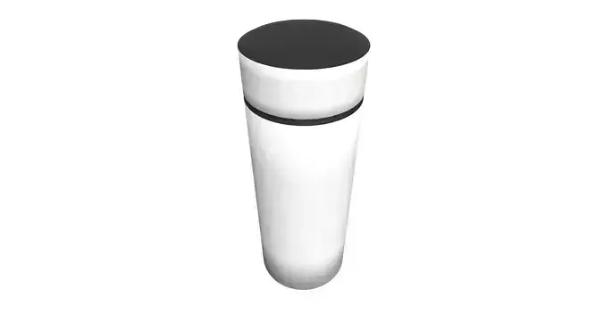 THERMOS WHITE BLACK 3D MODEL LOWPOLY