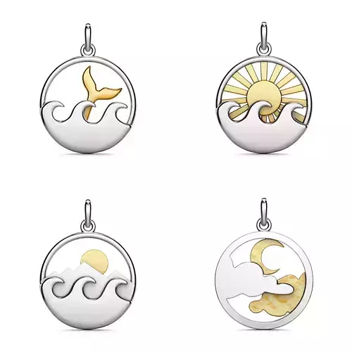 Pendant whale sun mountain