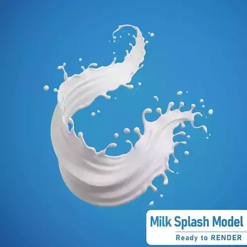 Milk or white liquid splash 3D model
