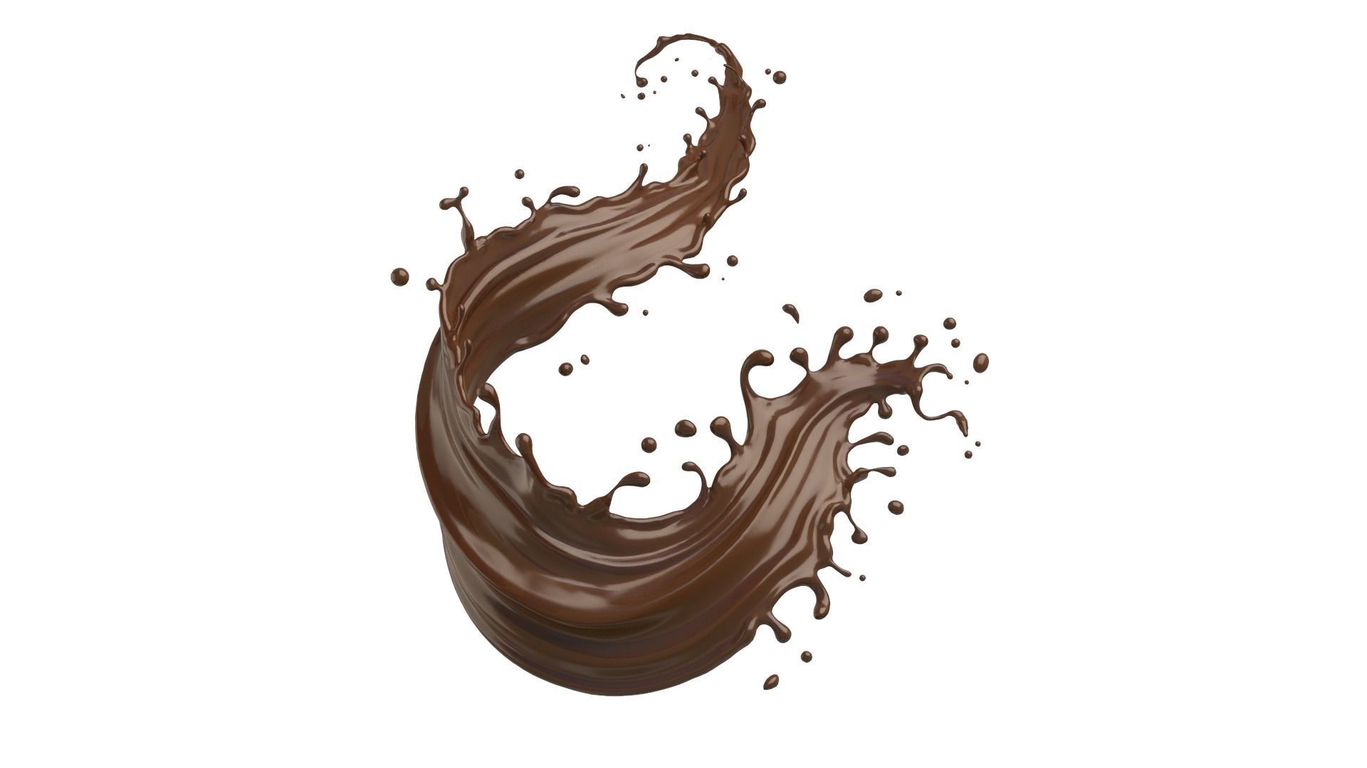 Milk or white liquid splash 3D model_2