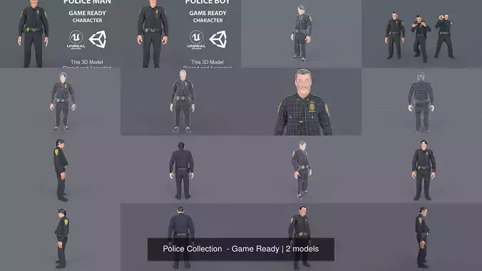 Police Collection - Game Ready group of officers 