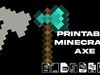 Minecraft Printable Axe 3D model 3D printable | CGTrader