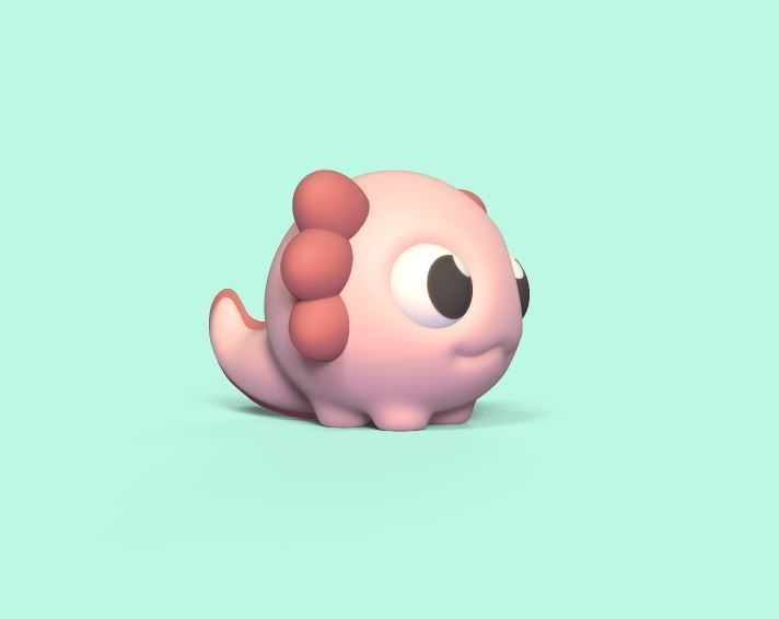 Little Axolotl 3D print model_1