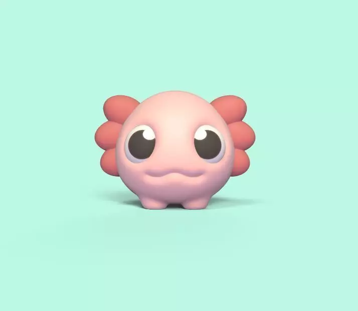 Little Axolotl 3D print model_0