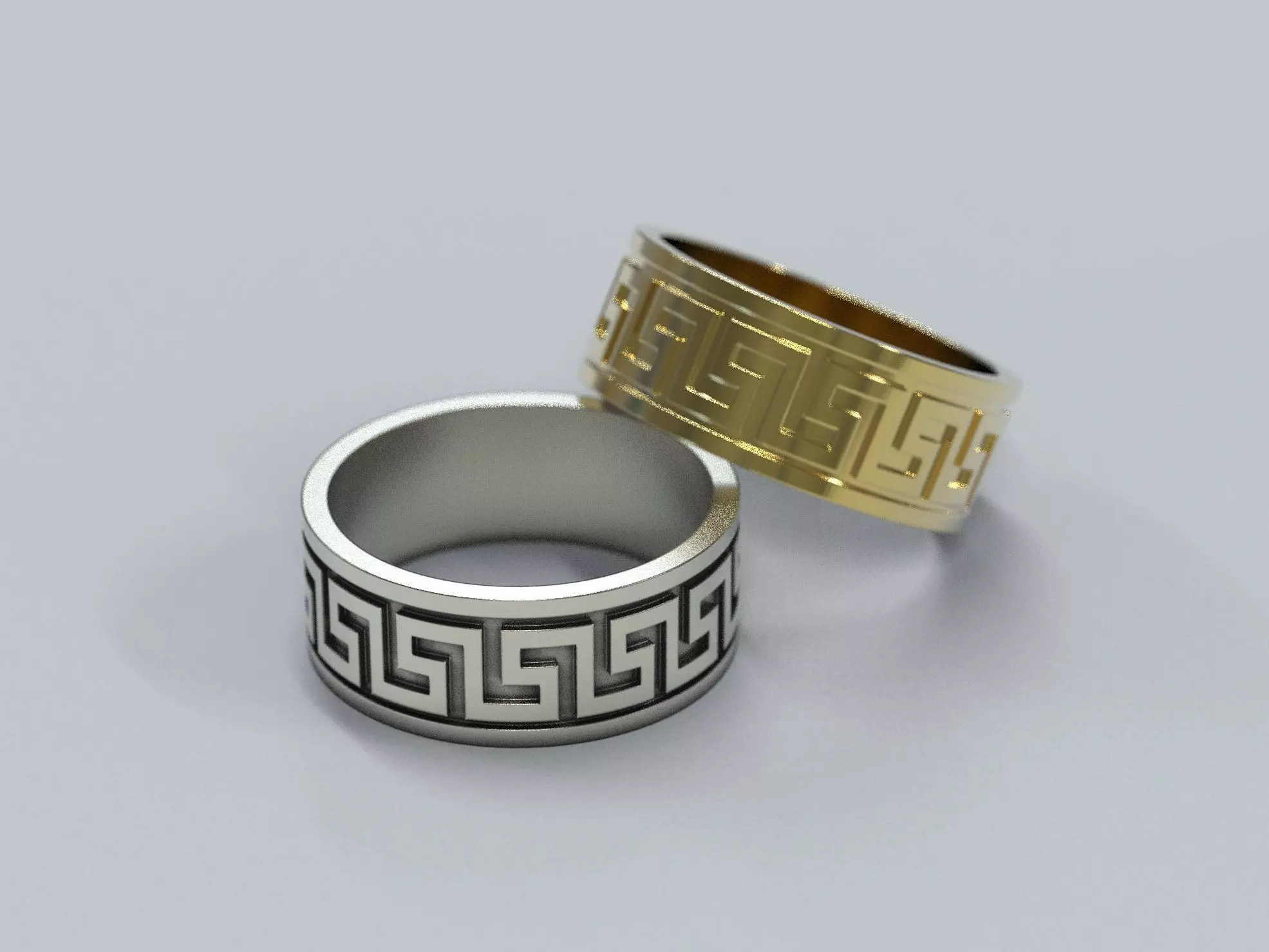 Greca Band Ring - Anillo Banda Greca 3D print model
