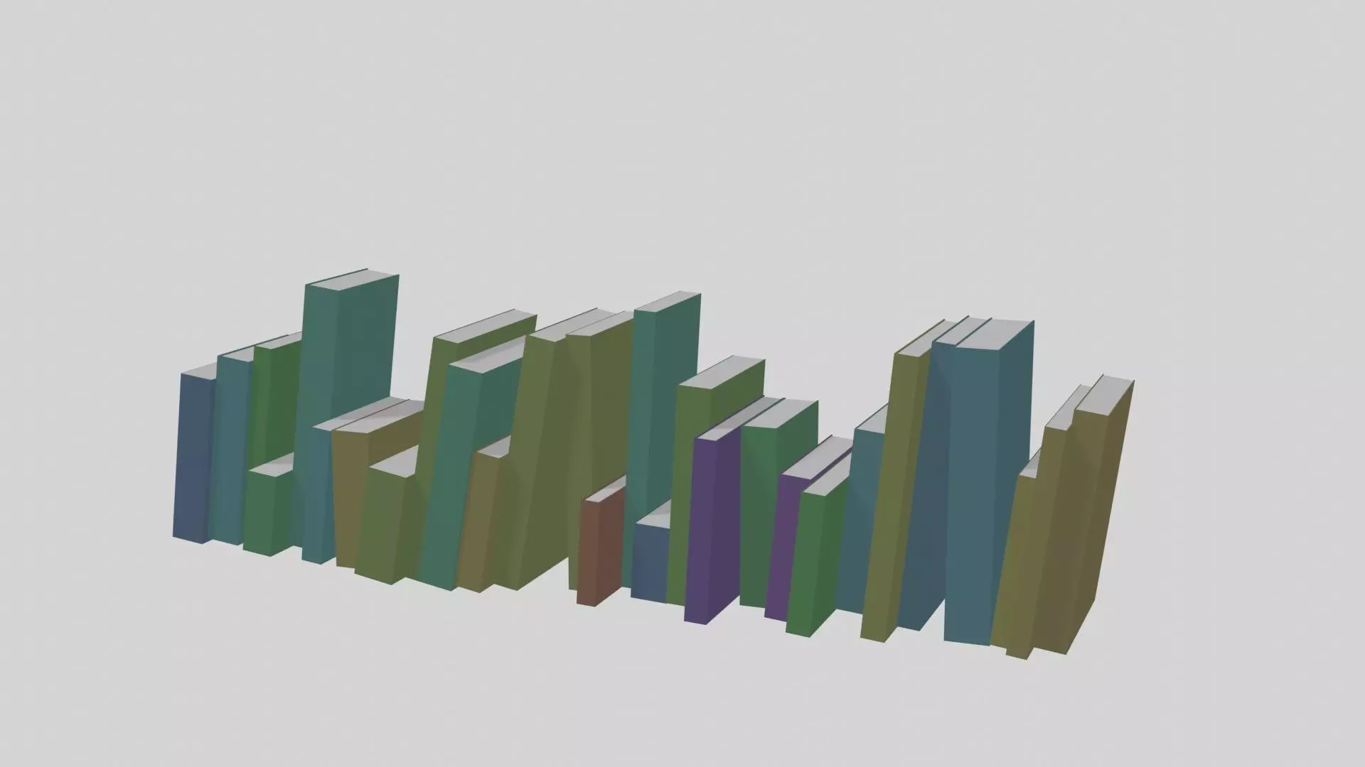 Object - random books Free 3D model