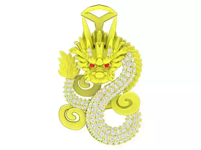 new design luxury zodiac diamond chinese dragon pendant 4287