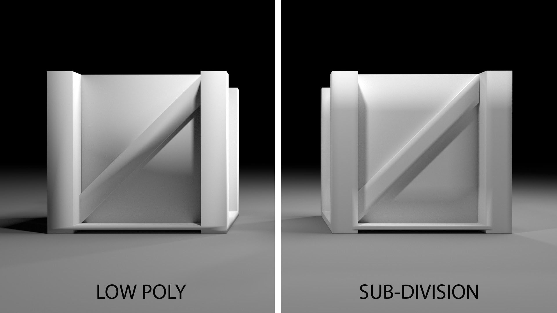 Crate 2 wooden box 3D model_4