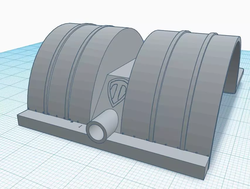 1 24 scale Mcamis back half wheel tubs 3D print model_0