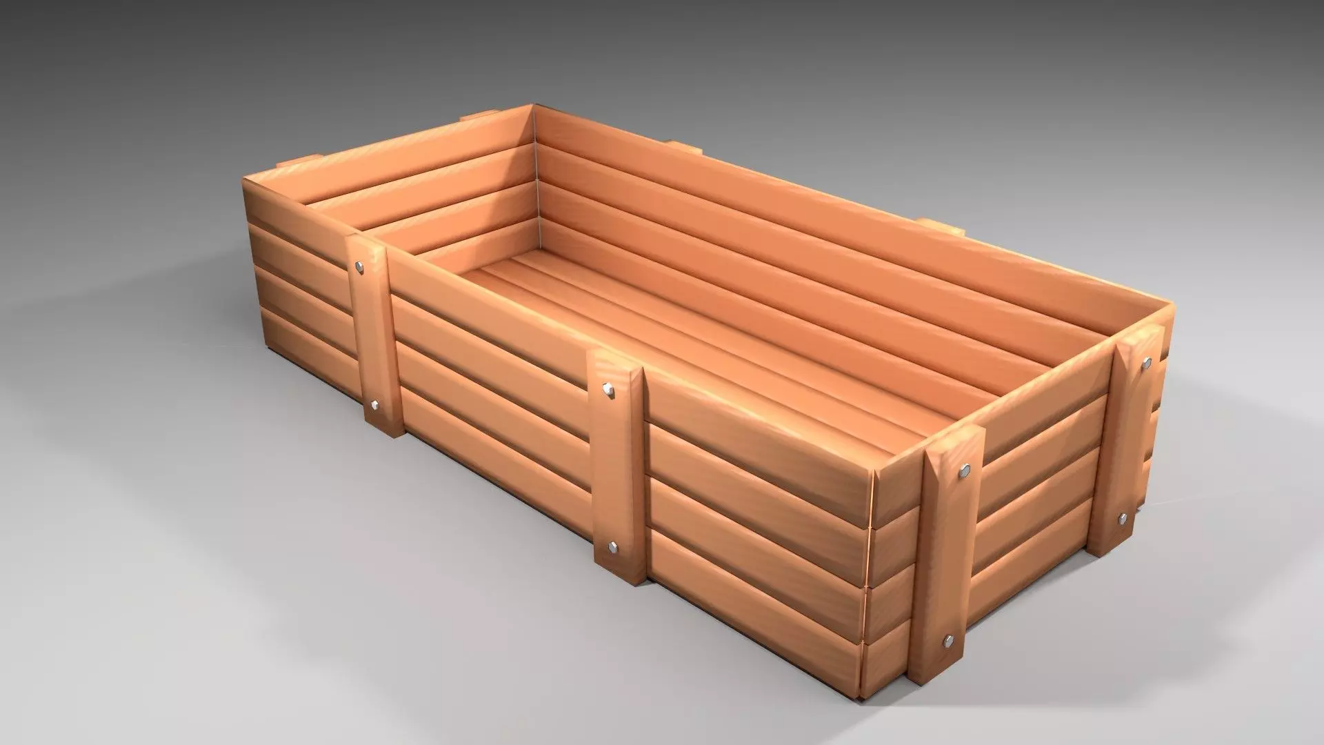 Crate 3 wooden box 3D model_0