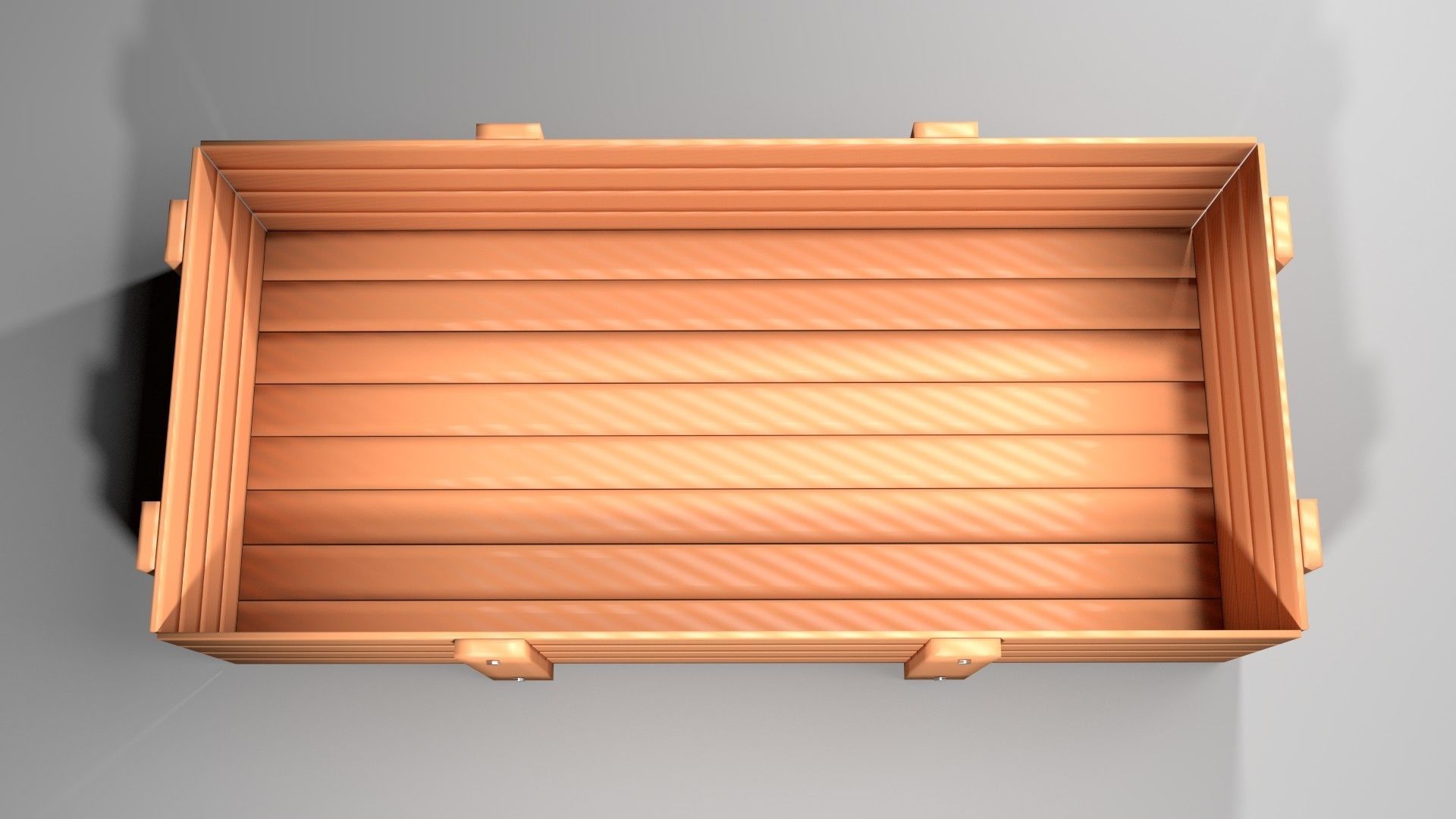 Crate 3 wooden box 3D model_2