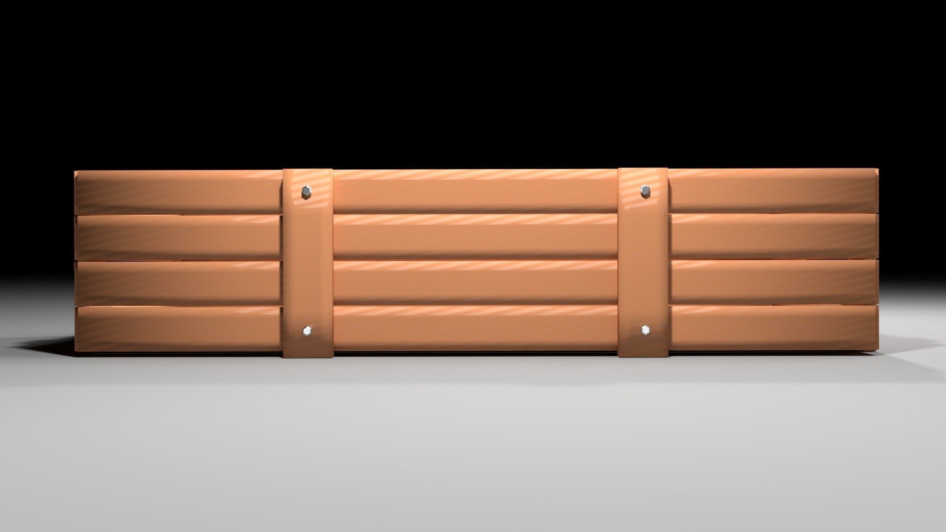 Crate 3 wooden box 3D model_1