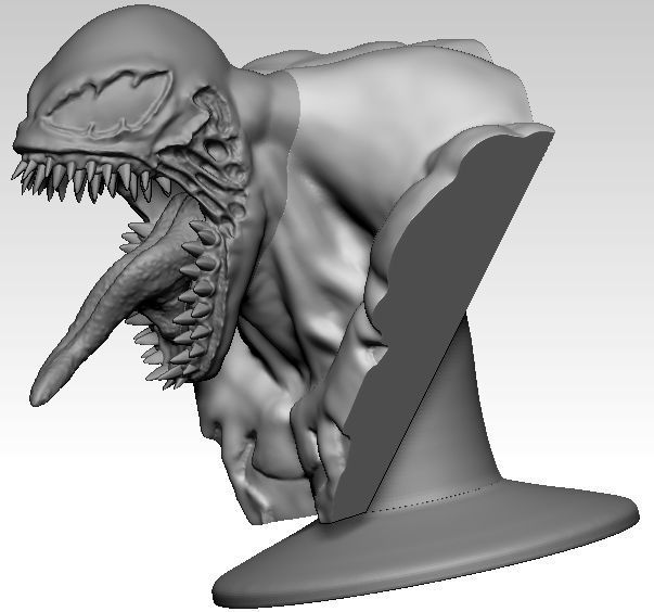 Venom bust 3D print model_1