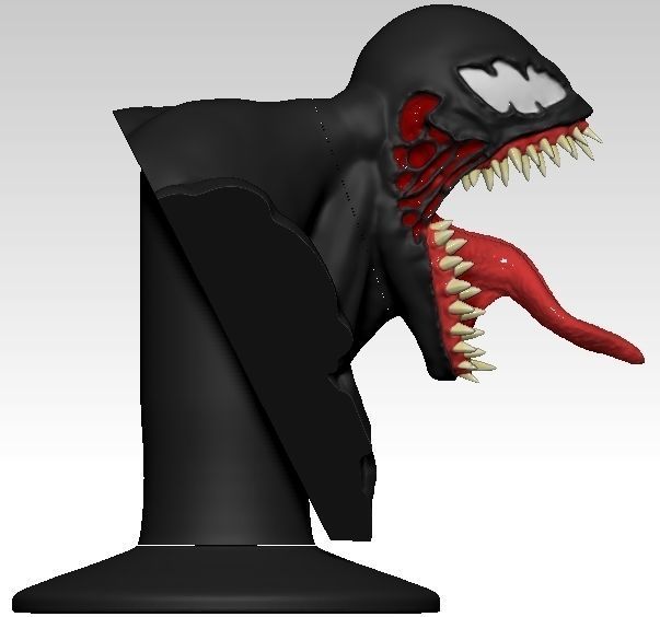 Venom bust 3D print model_4