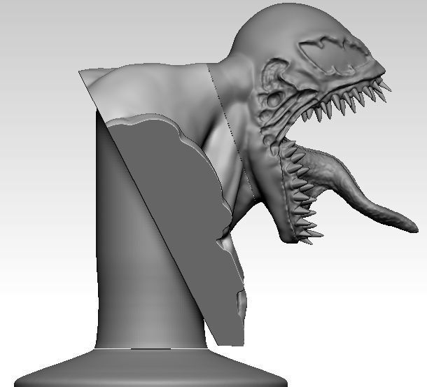 Venom bust 3D print model_5