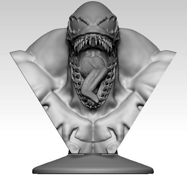 Venom bust 3D print model_3