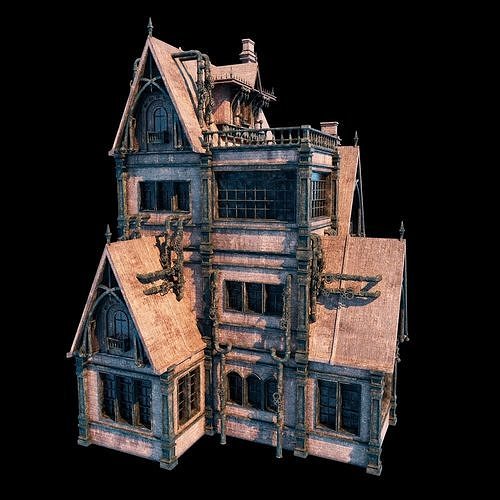 Steampunk House 3D model 5