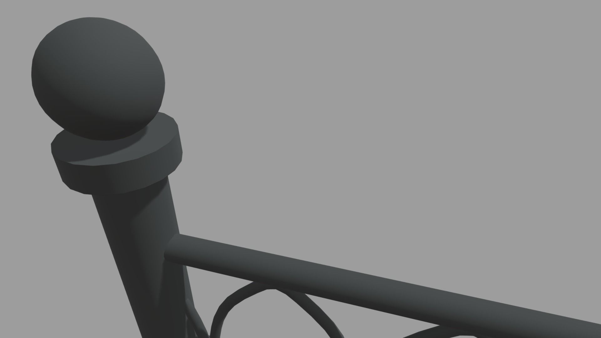 Fence 07 Low-poly 3D model_1