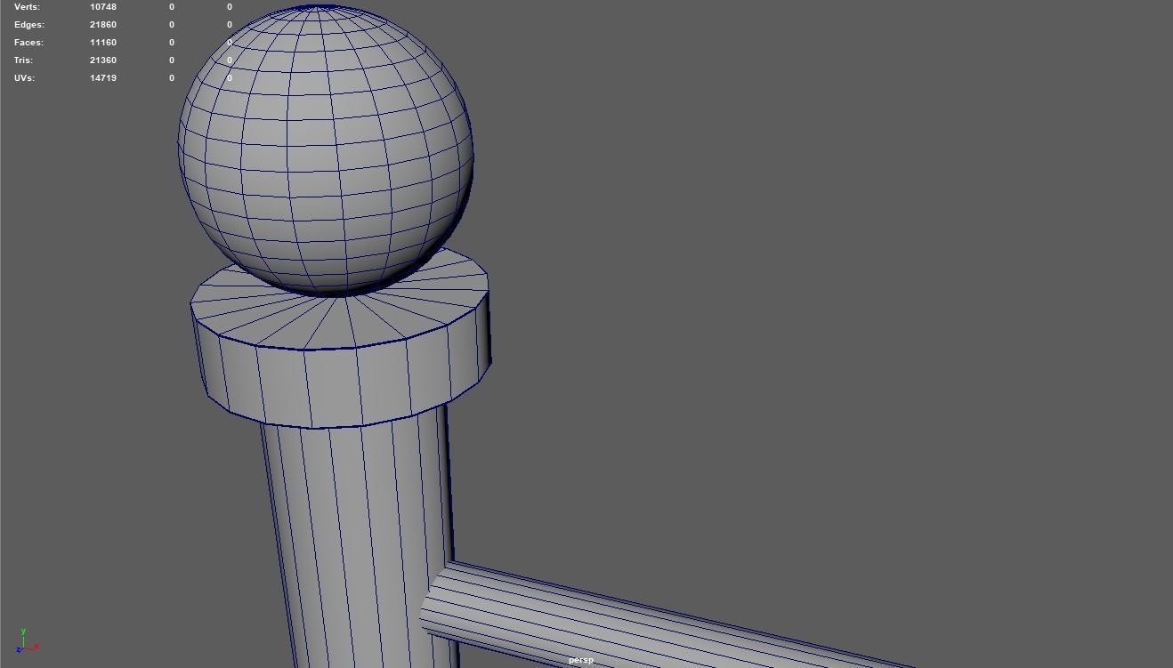 Fence 07 Low-poly 3D model_6