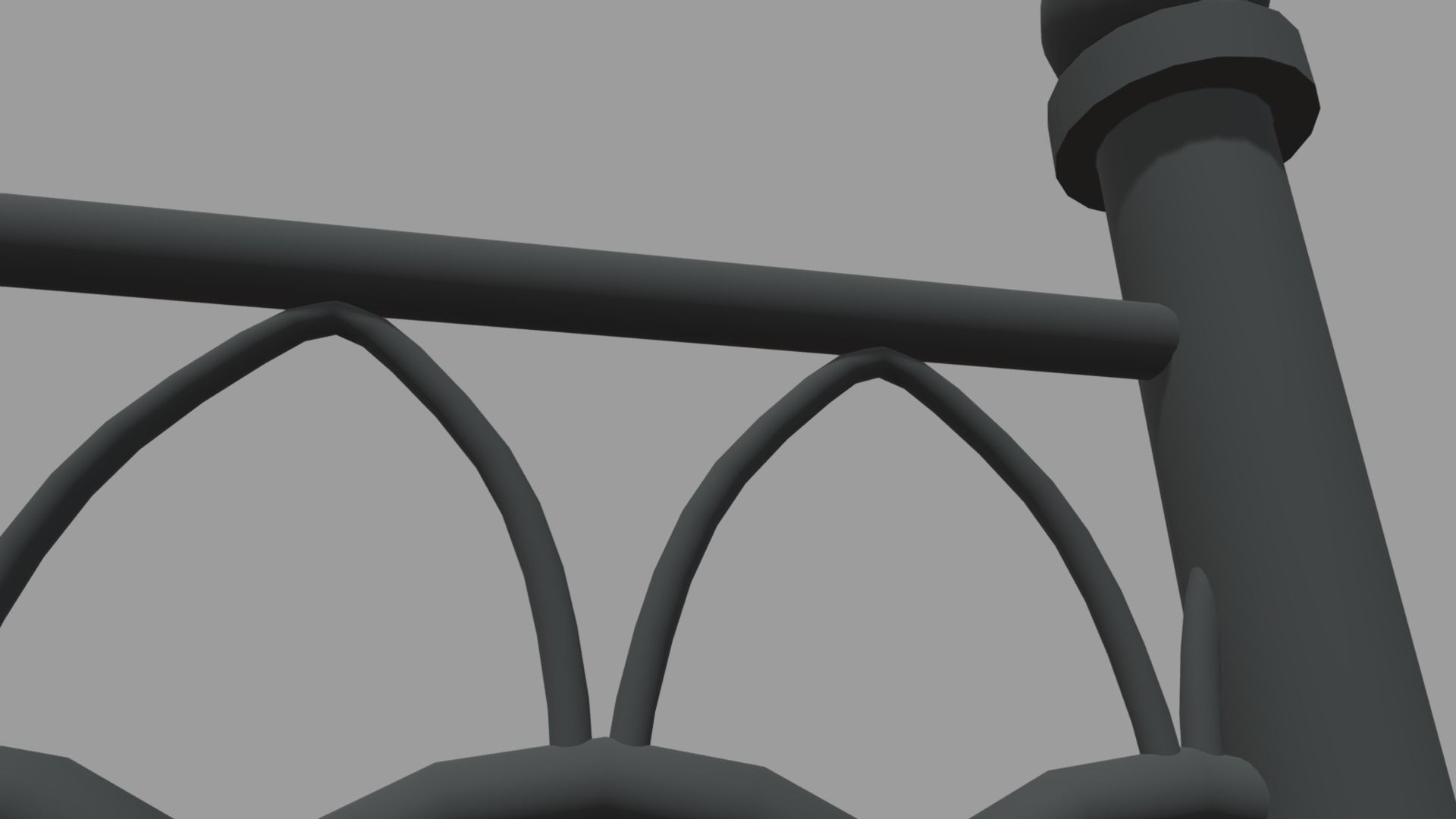 Fence 07 Low-poly 3D model_4