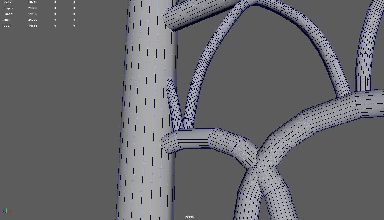 Fence 07 Low-poly 3D model_9