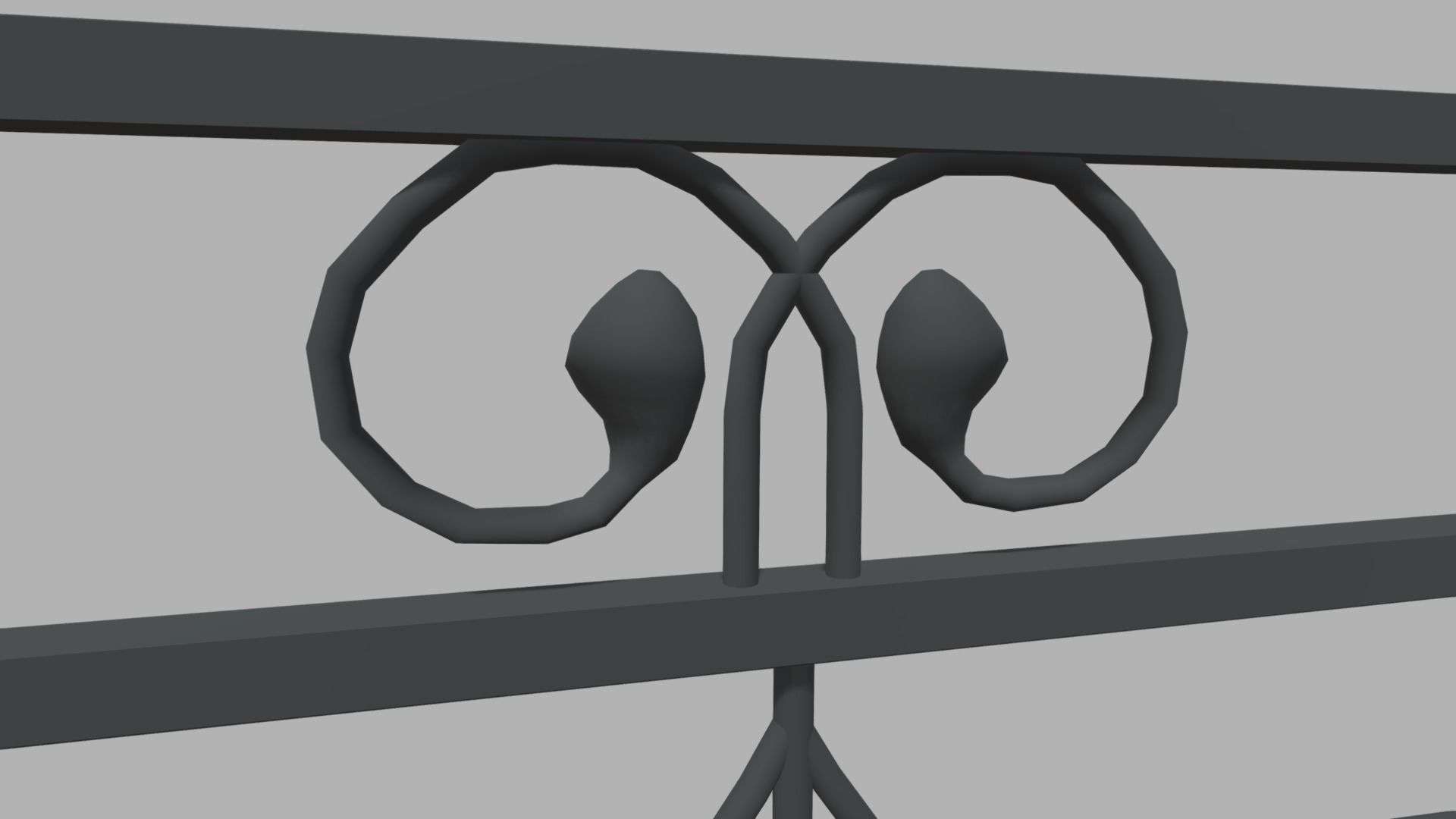 Fence 08 Low-poly 3D model_3