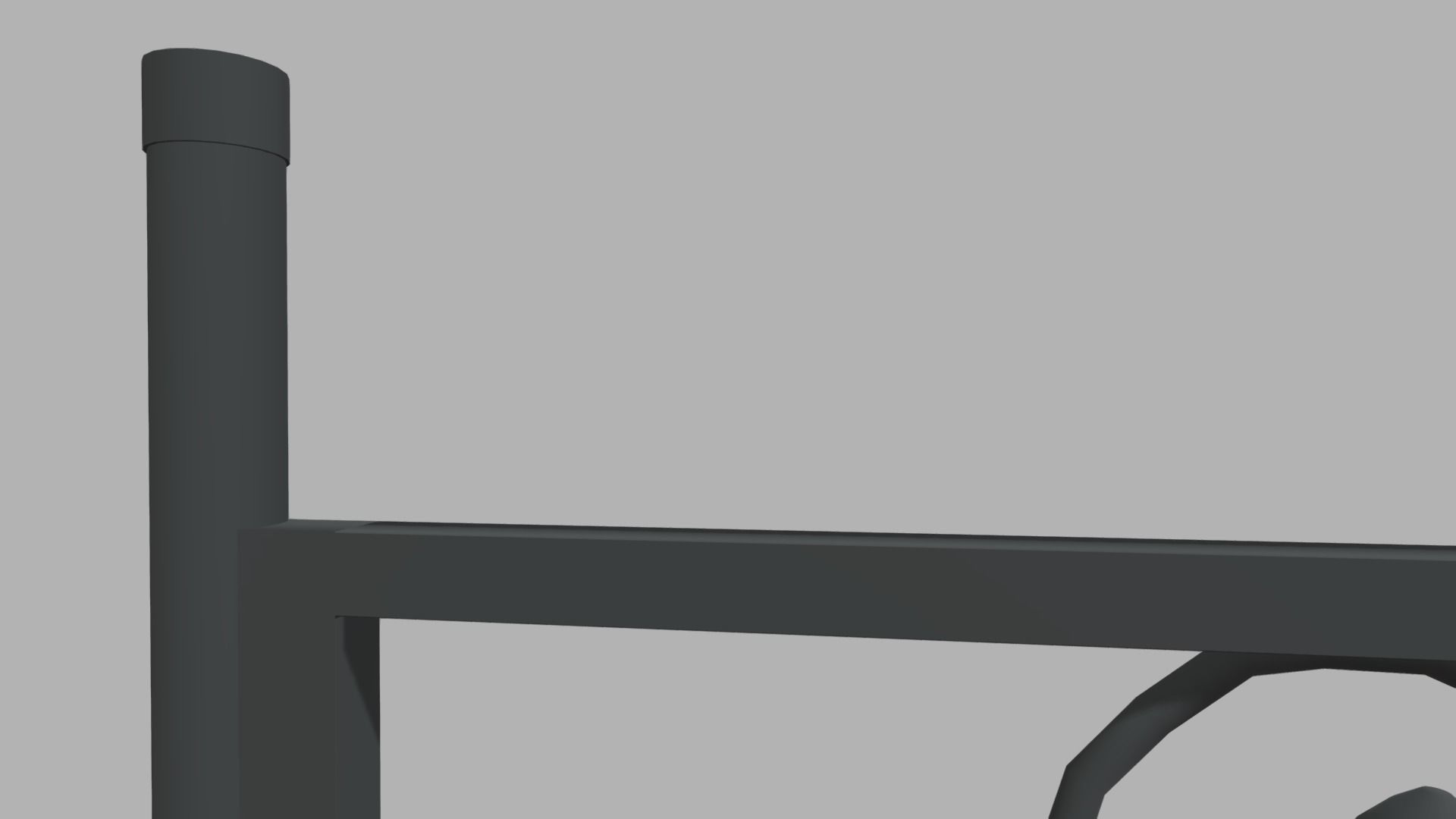 Fence 08 Low-poly 3D model_1