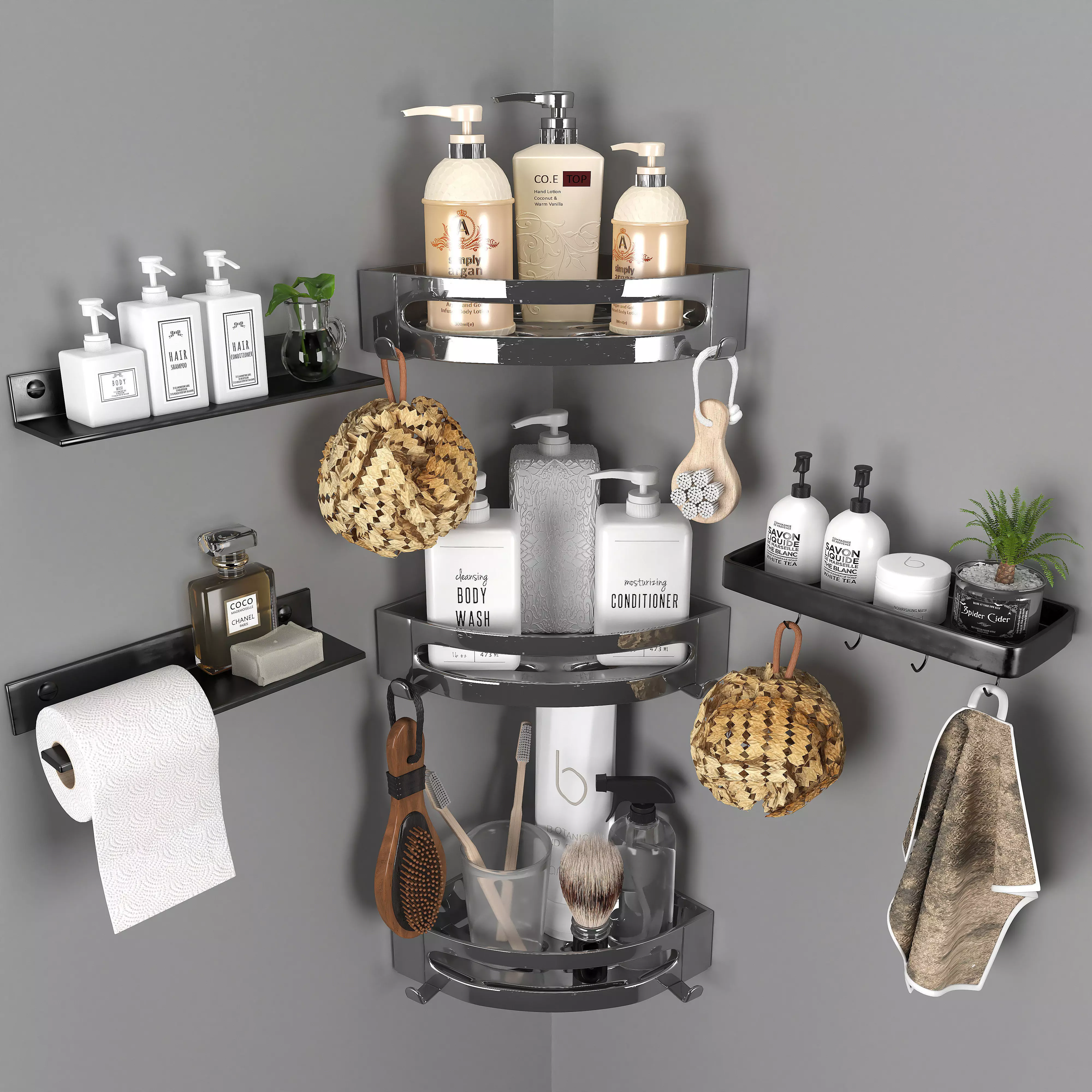 Bathroom accessories 3D model_0