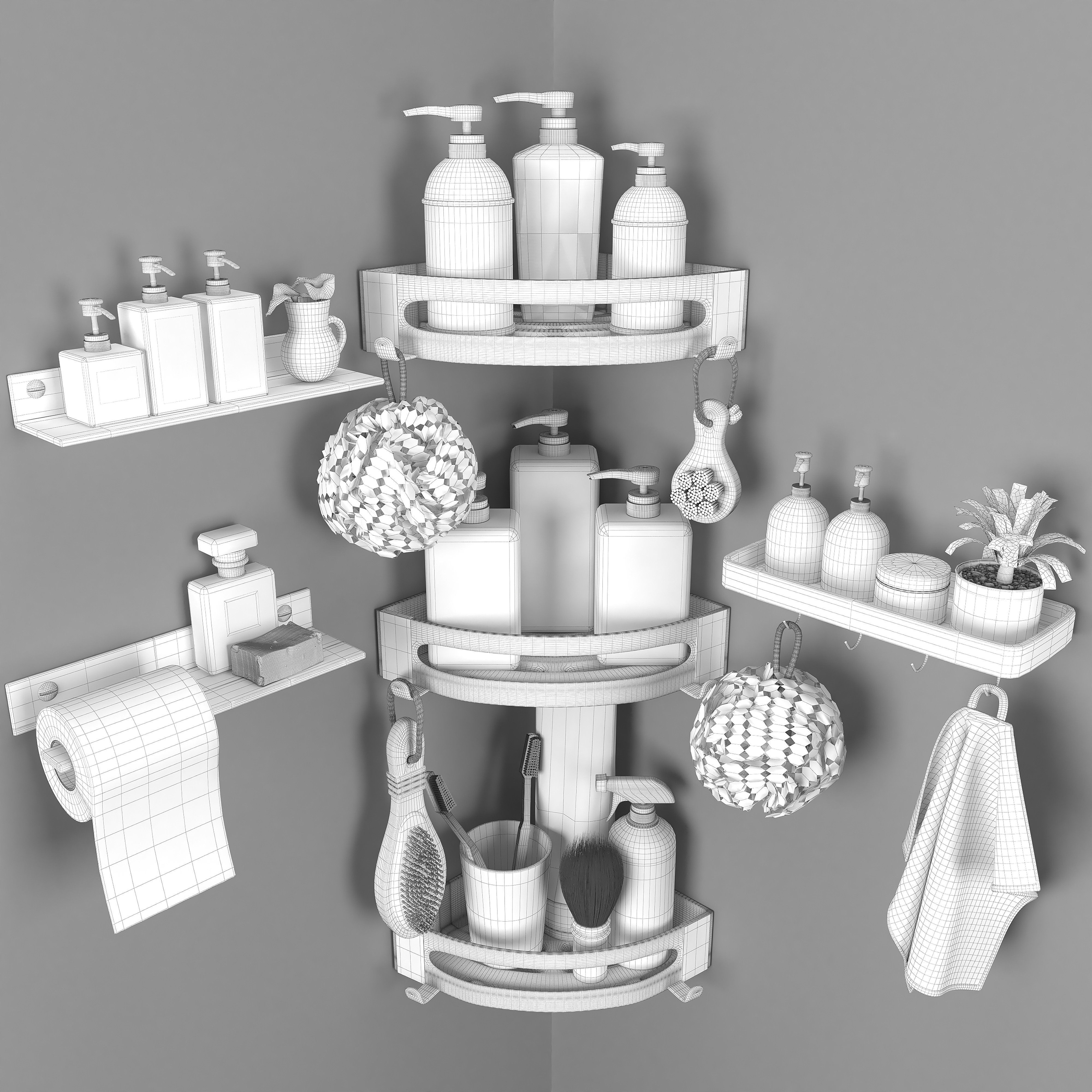 Bathroom accessories 3D model_3