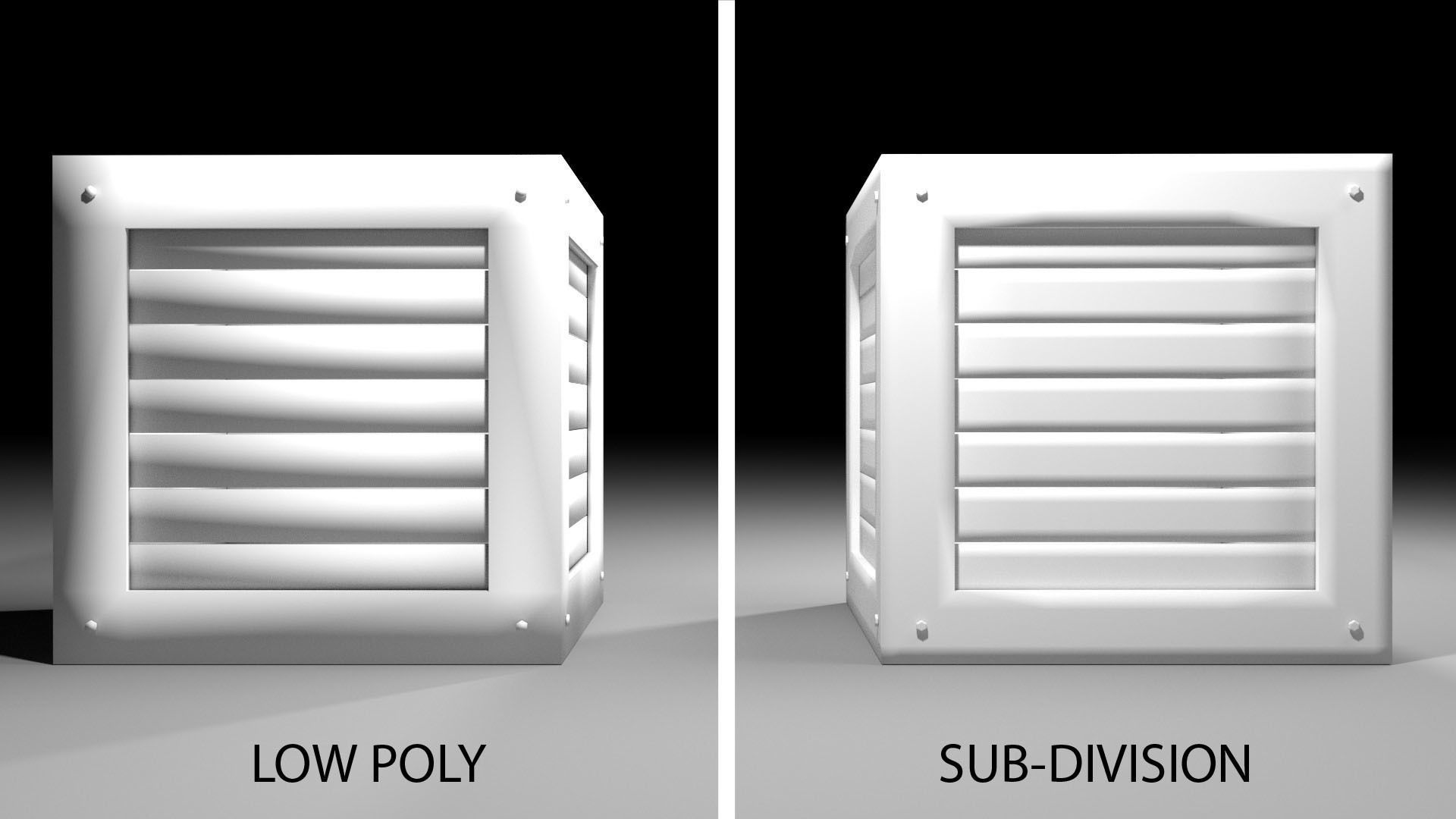 Crate 6 wooden planter 3D model_4