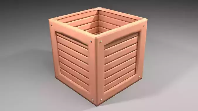 Crate 6 wooden planter