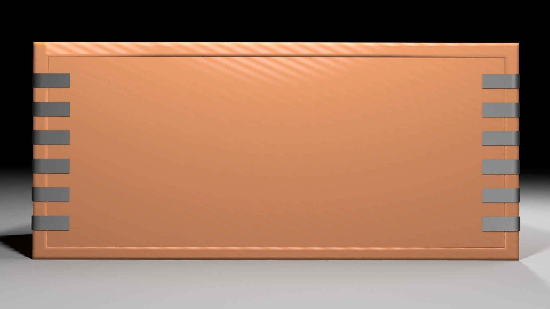 Crate 7 orange box 3D model_1