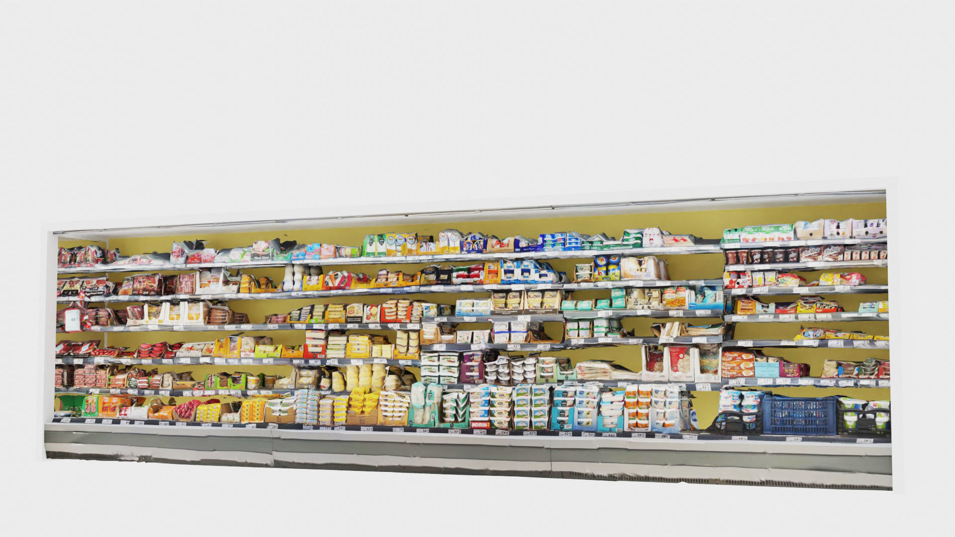 Market Shelves Low-poly 3D model_15