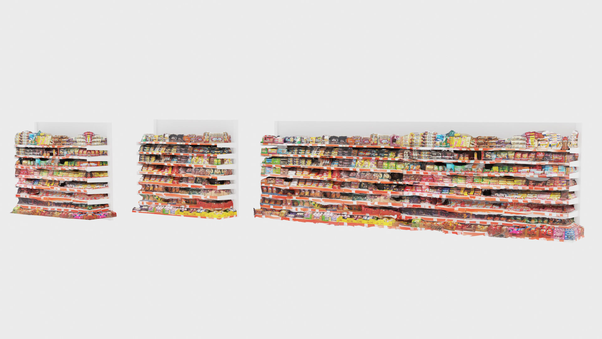 Market Shelves Low-poly 3D model_11