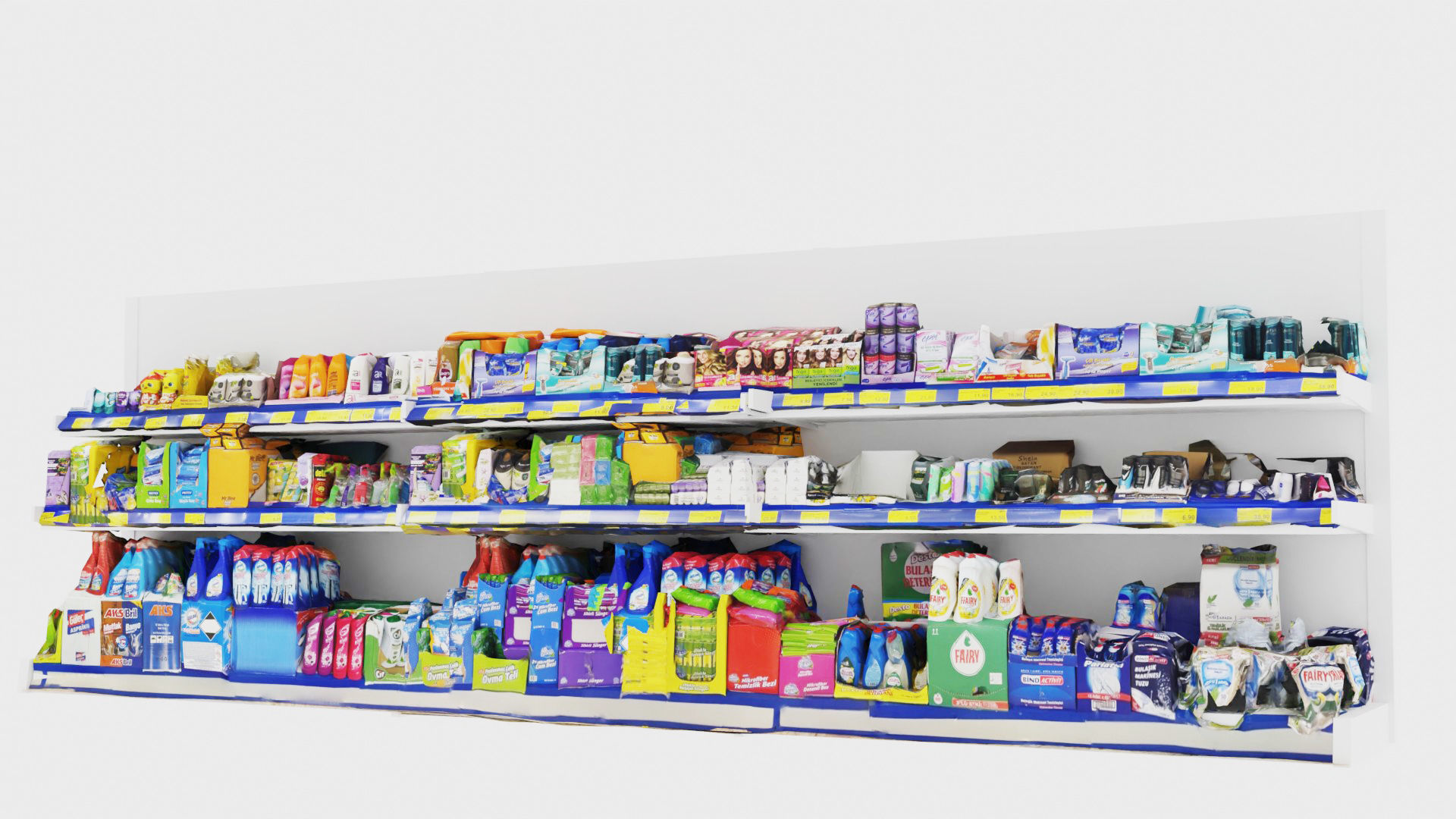 Market Shelves Low-poly 3D model_5