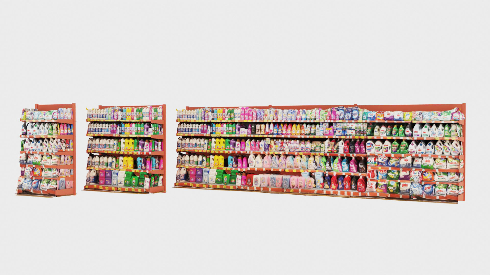 Market Shelves Low-poly 3D model_10