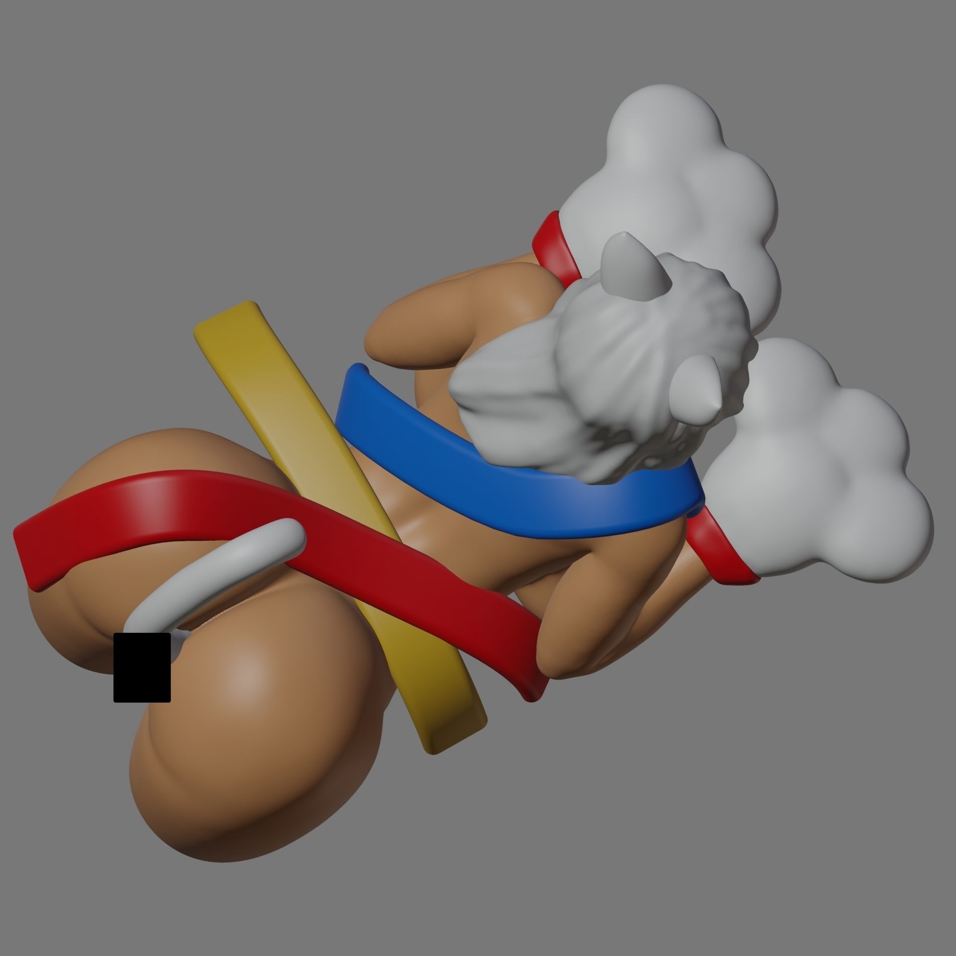 Sexy cat girl a box 3D printable 3D print model_7