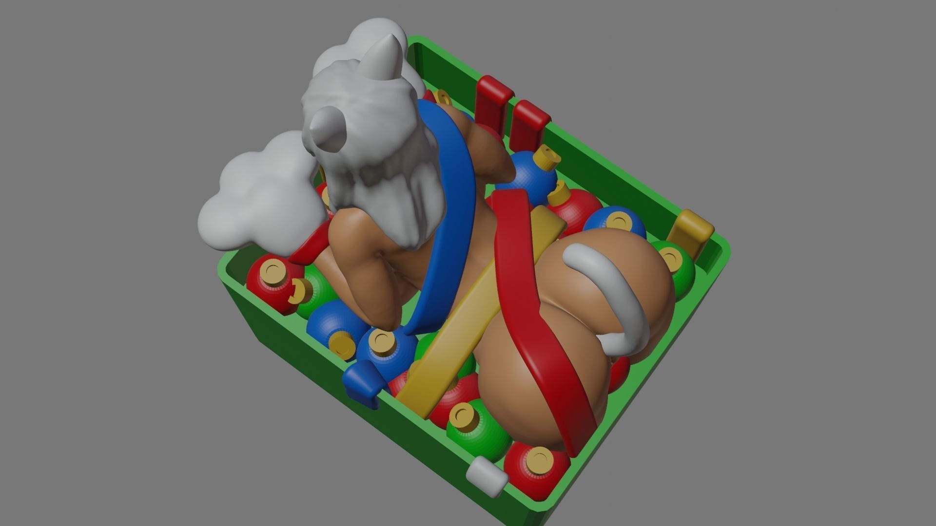 Sexy cat girl a box 3D printable 3D print model_2