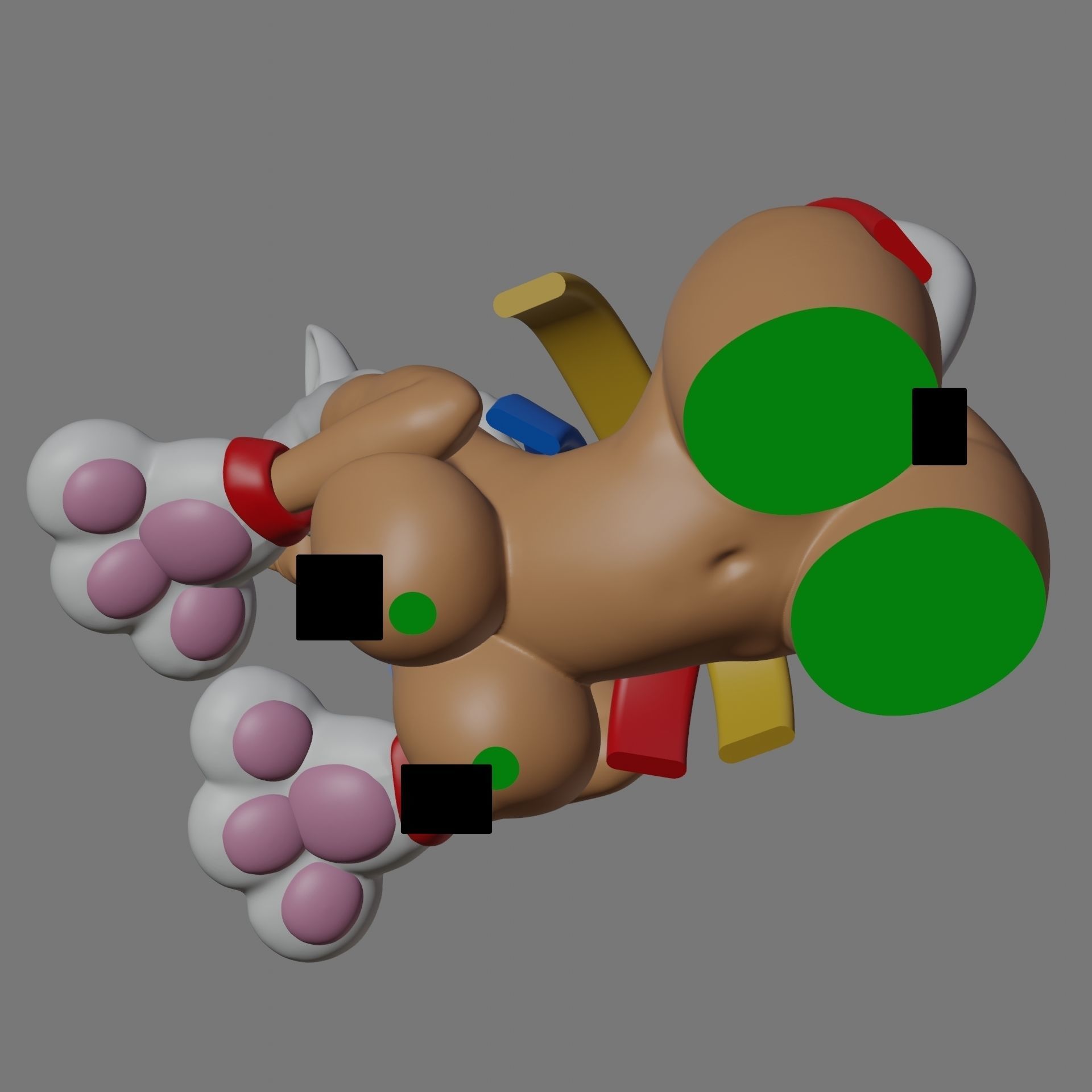 Sexy cat girl a box 3D printable 3D print model_5