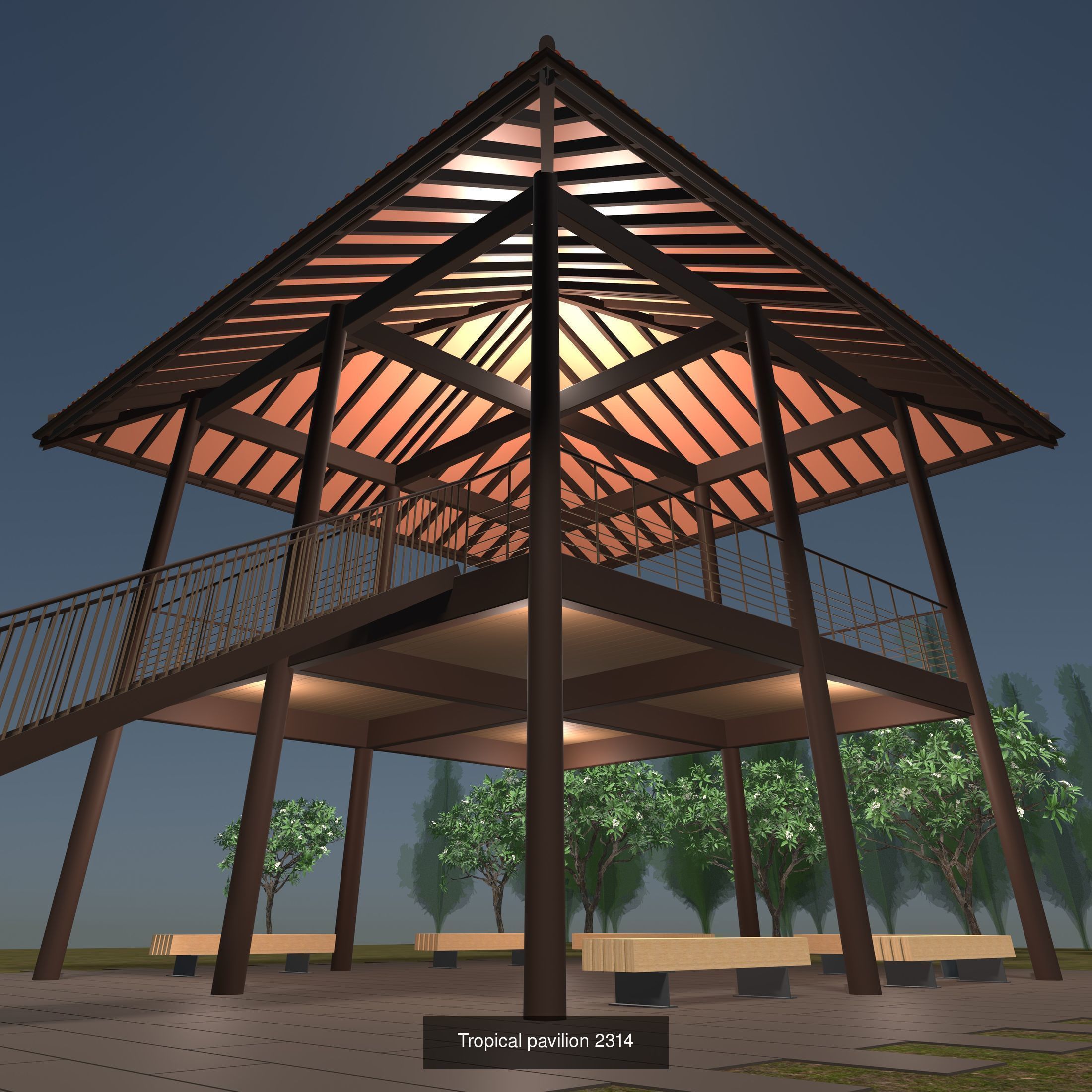 Tropical building project 3D Model Collection_4