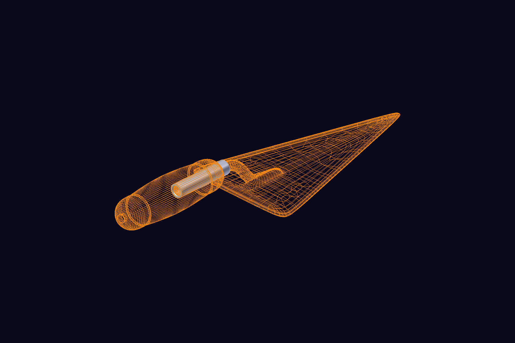 Cement Trowel 3D model_3