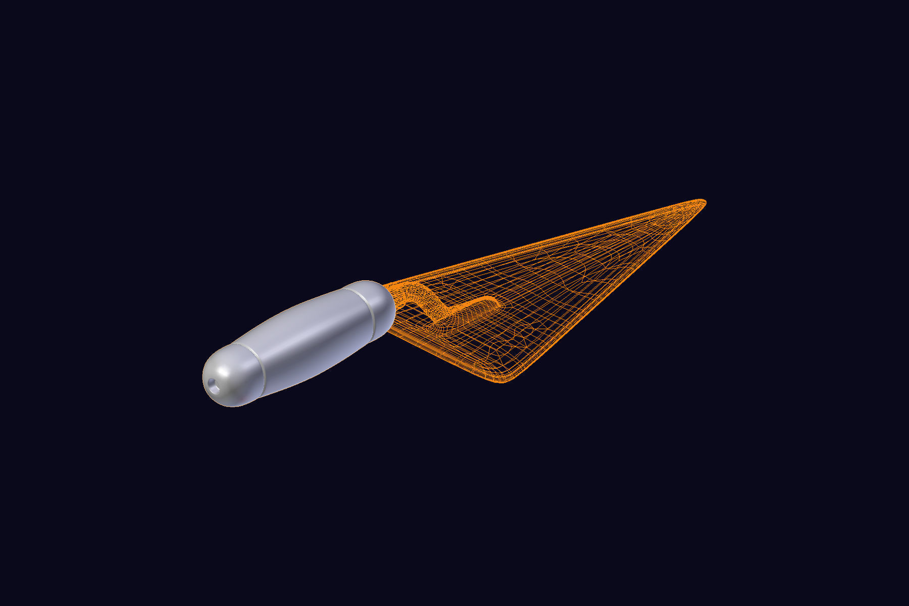 Cement Trowel 3D model_4