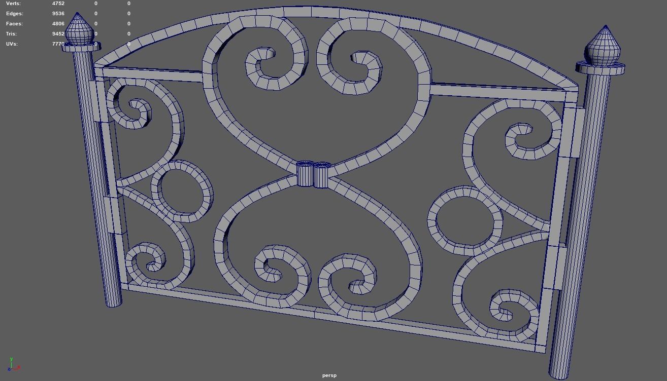 Fences Pack Low-poly 3D model_15