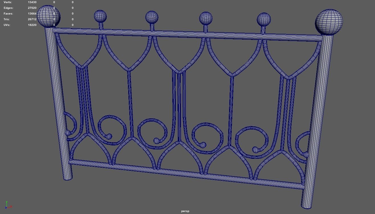 Fences Pack Low-poly 3D model_16