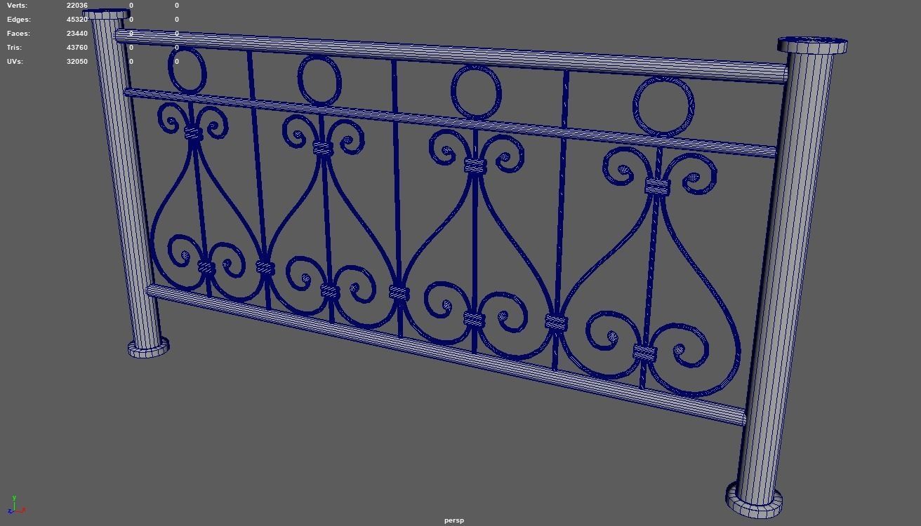 Fences Pack Low-poly 3D model_5