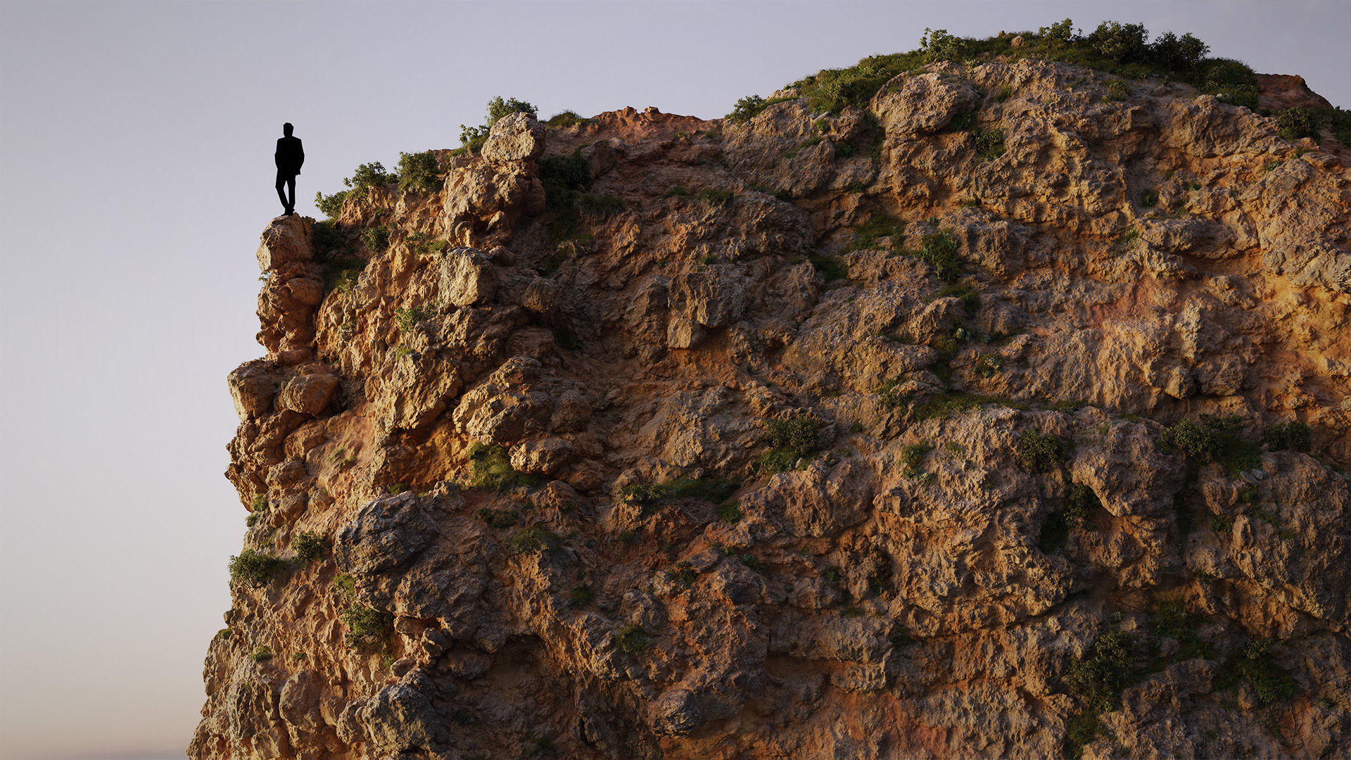 Large Mountain Cliffs PBR Scan Collection _17