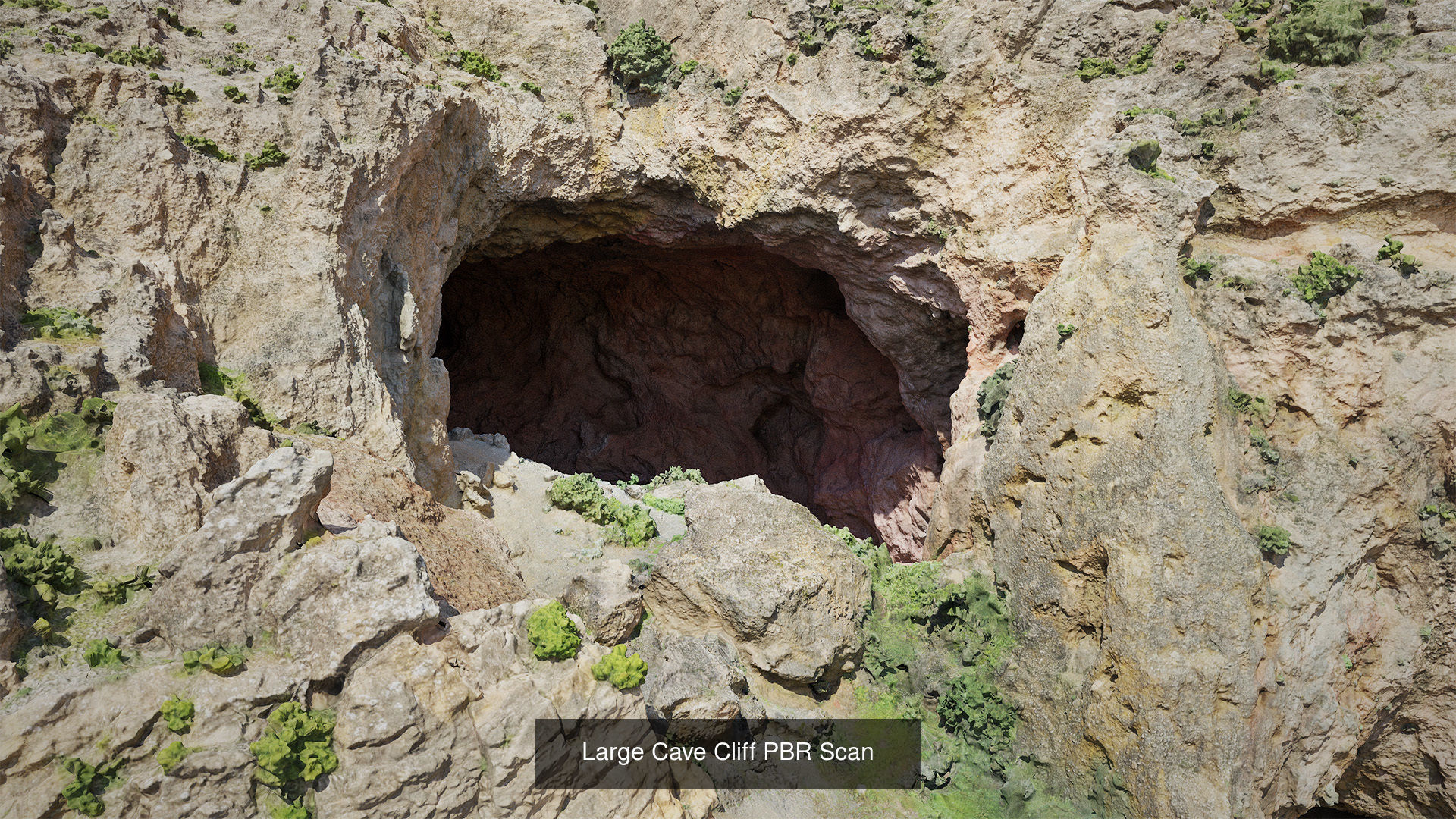 Large Mountain Cliffs PBR Scan Collection _14