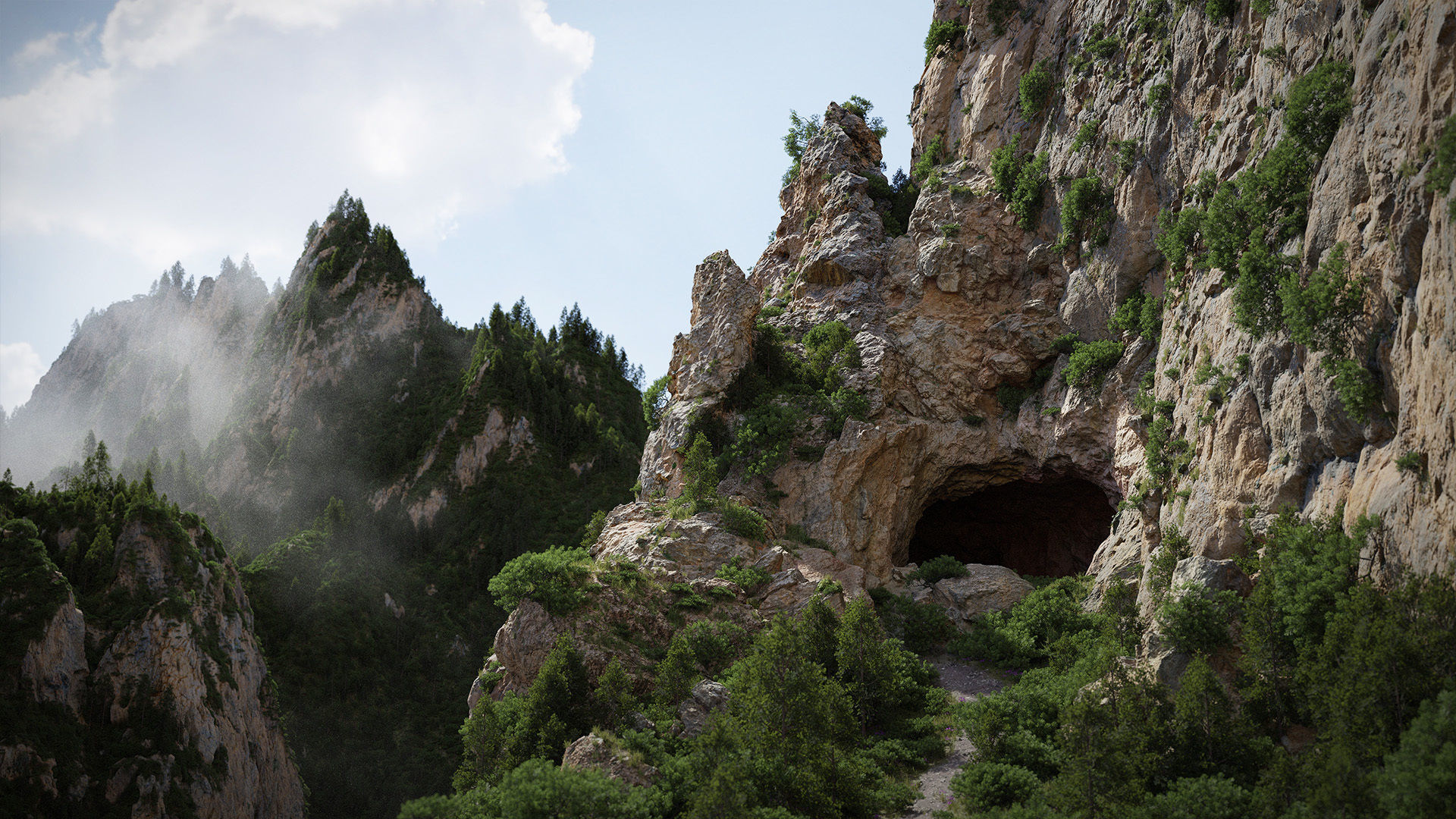 Large Mountain Cliffs PBR Scan Collection _24