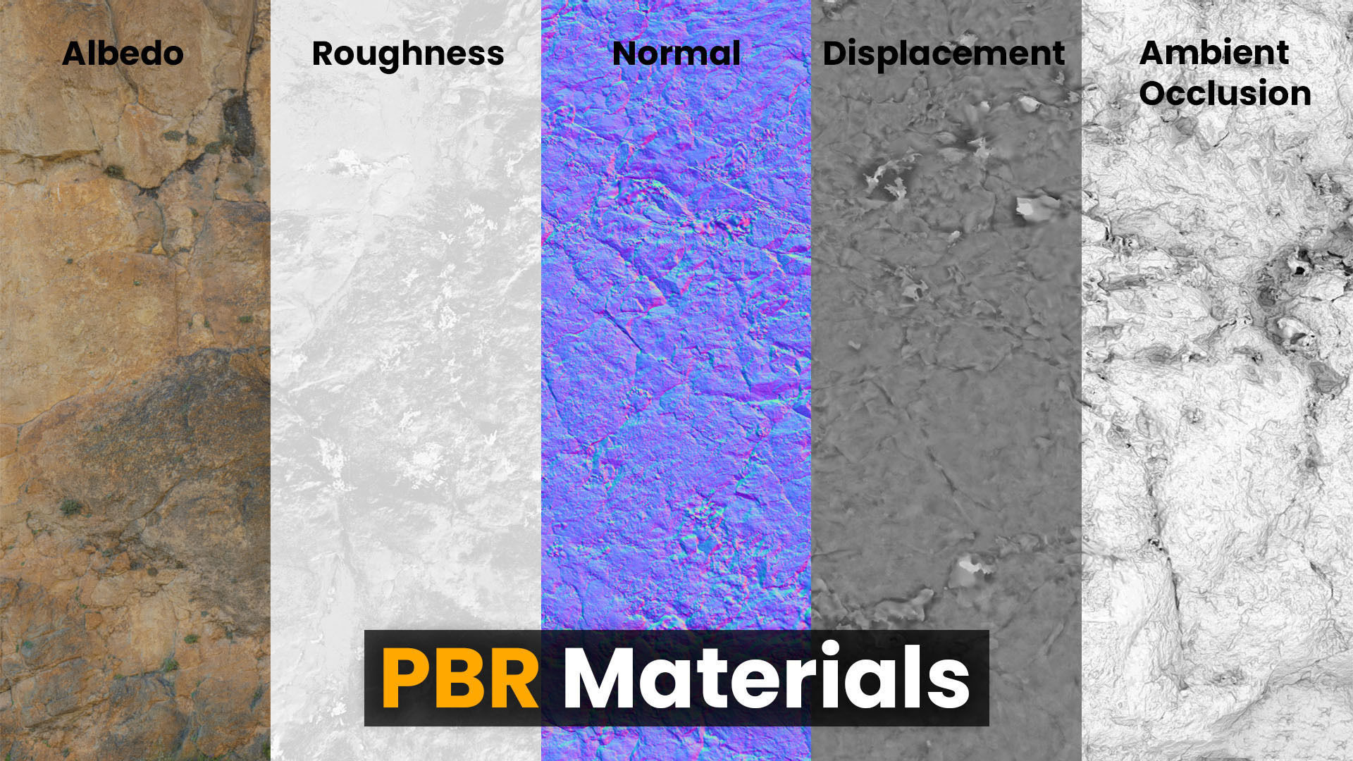 Large Mountain Cliffs PBR Scan Collection _4